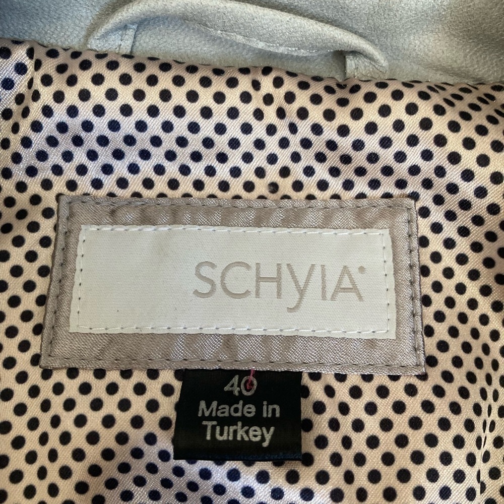 Schyia Lamb Leather Moto Jacket Light Blue - Picture 8 of 13
